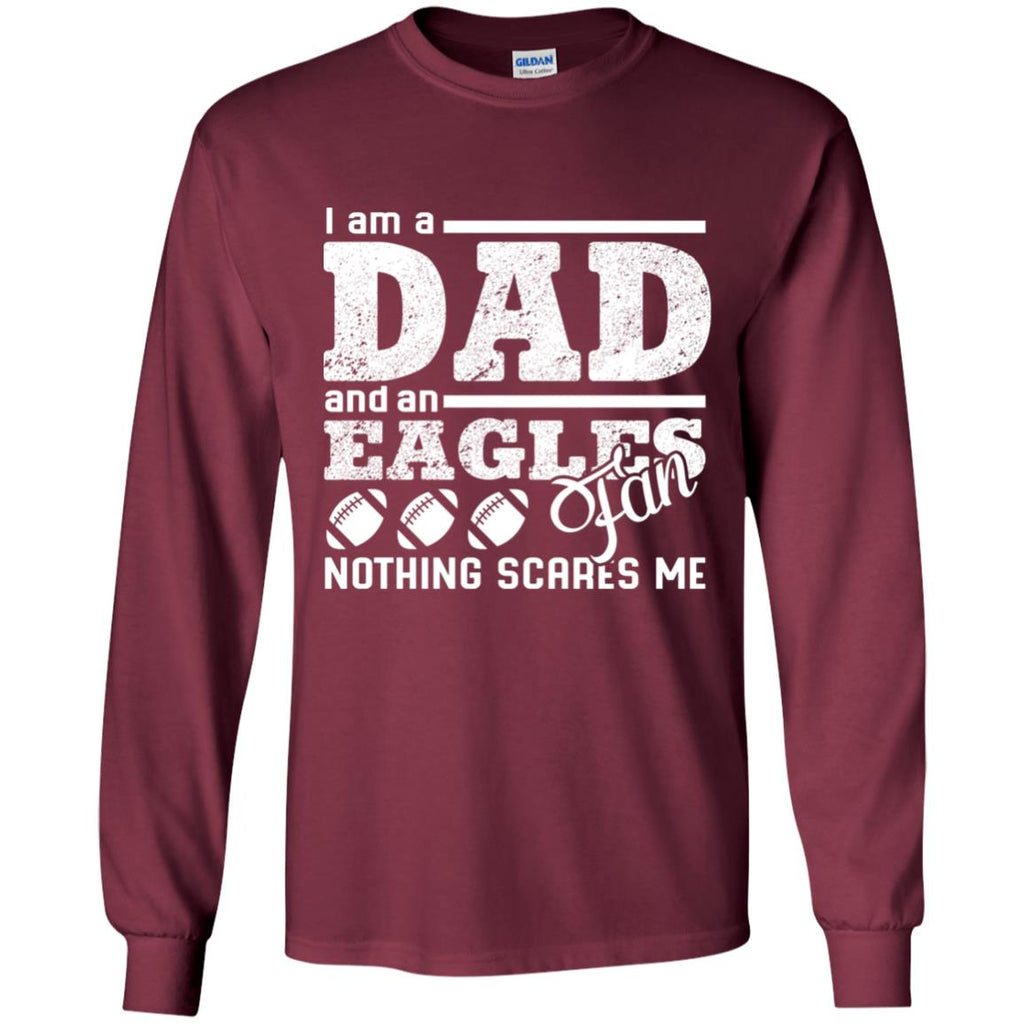 I Am A Dad And A Fan Nothing Scares Me Eastern Michigan Eagles Tshirt