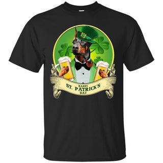 Funny Doberman Tshirt Happy St Patrick's Day Dober Dog Gift