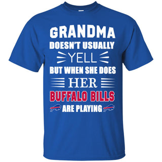 Cool Grandma Doesn't Usually Yell She Does Her Buffalo Bills T Shirts