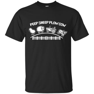 Funny Village In White Hometown - Peep Sheep Plow Cow Hobbies T Shirts