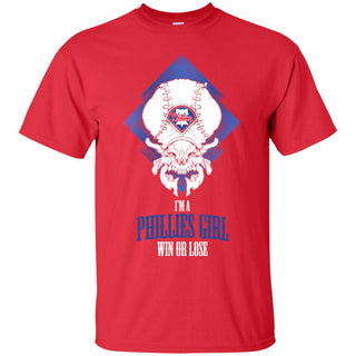 Philadelphia Phillies Girl Win Or Lose Tee Shirt Halloween Gift