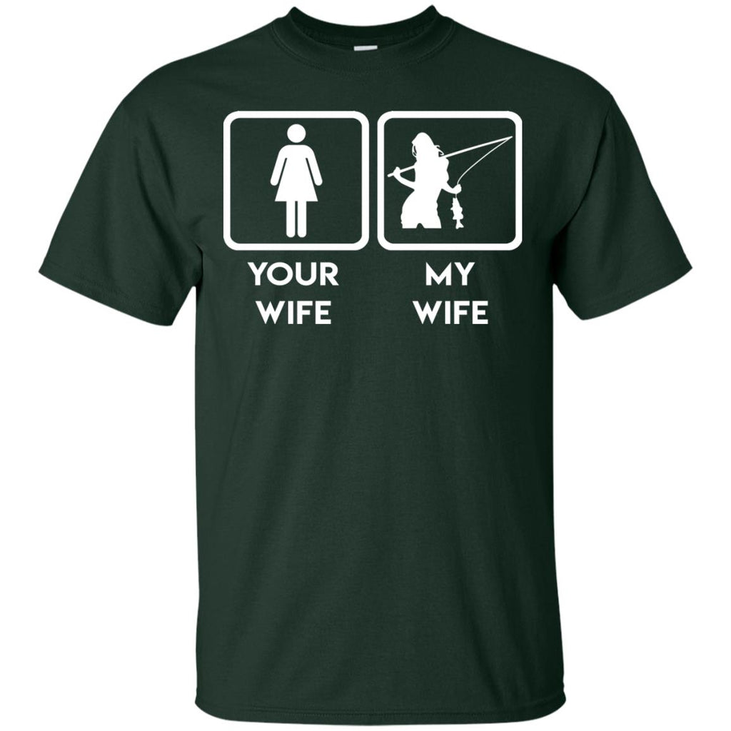 Funny Fishing Tshirt. Your wife, my wife fishing is best gift for you fisher lovers