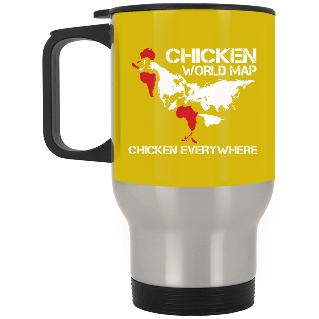 Funny Chicken Mugs - Chicken Map Ver 1, is cool gift for friends
