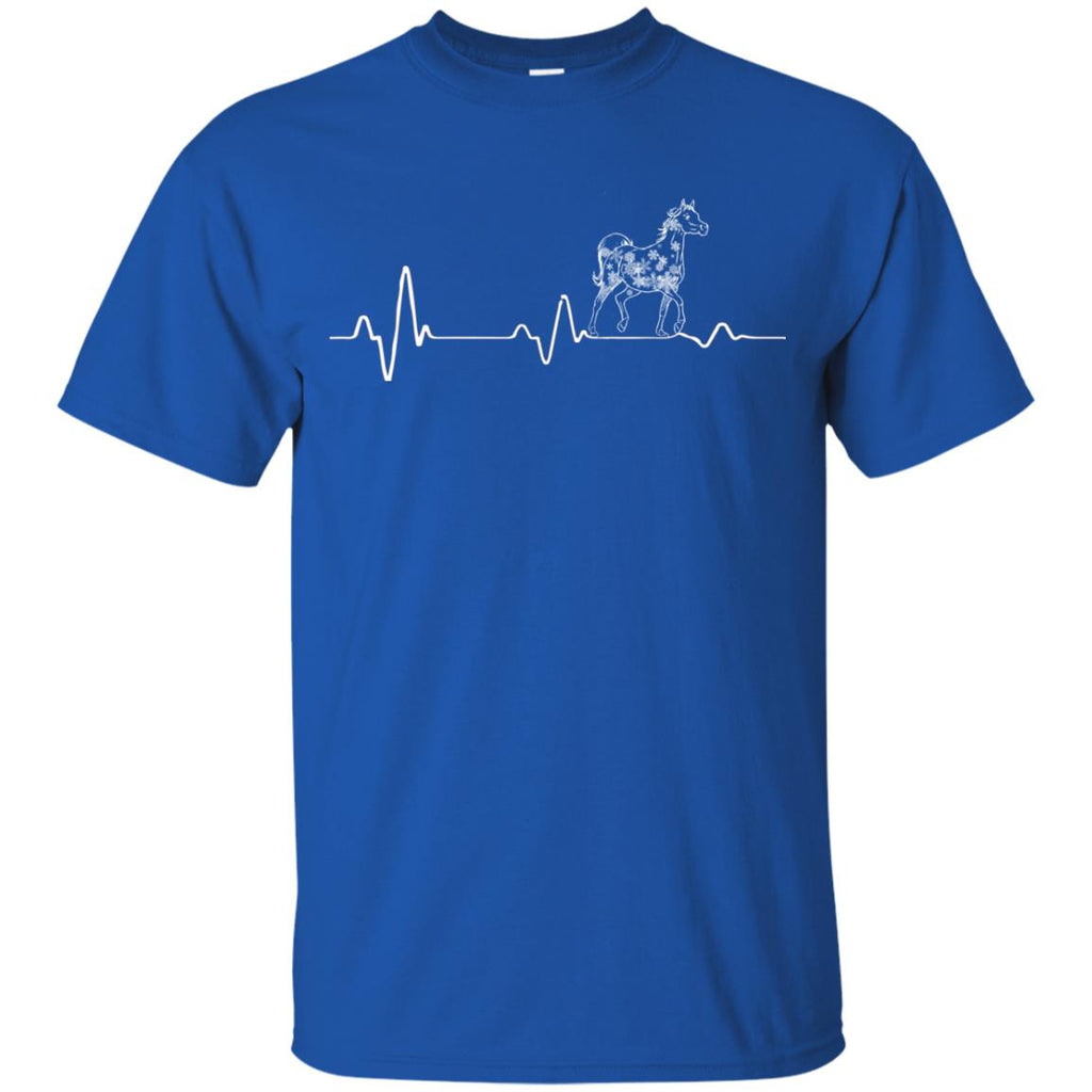Heart Beat Christmas Noel Style Horse Tshirt For Equestrian Lover