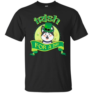 Funny Husky Shirt Irish For A Day Siberian Dog St. Patrick's Day Gift