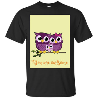 Yellow You Are Owlsome Cute Owl Tshirt For Lover