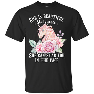 Funny Unicion T-Shirt. She can stab scratch you in the face