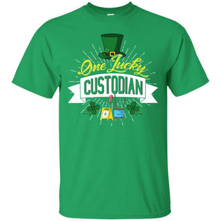 Nice Custodian Tee Shirt - One Lucky is a cool gift for your friends