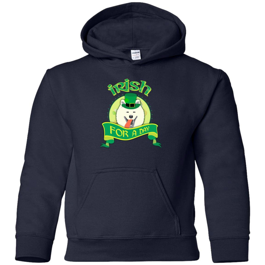 Funny Samoyed Tshirt Irish For A Day St. Patrick's day Sammy Dog Gift