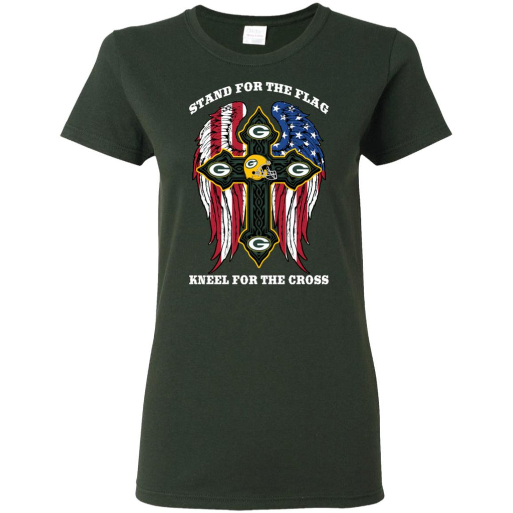 Stand For The Flag Kneel For The Cross Green Bay Packers Tshirt