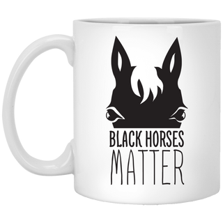 Black Horses Matter Horse Mugs