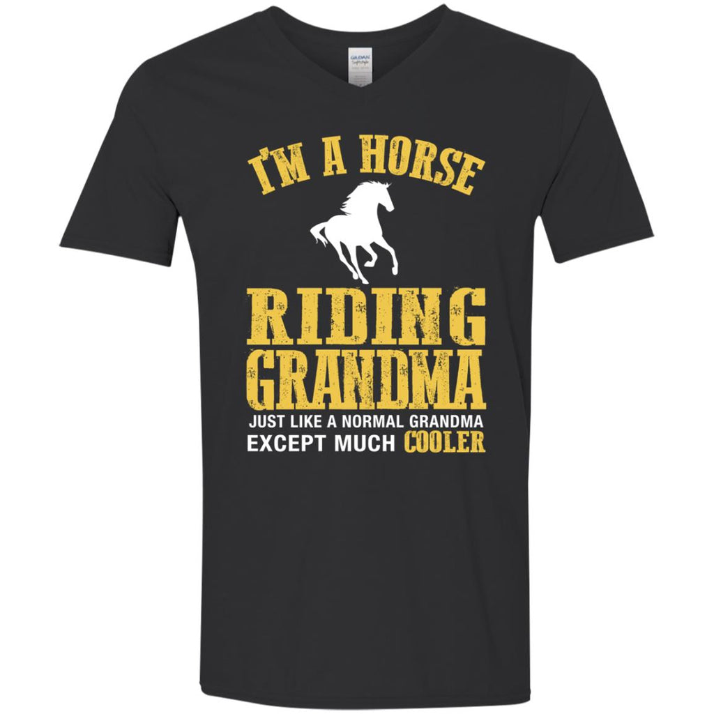 I'm A Horse Riding Grandma Yellow Horse Tshirt for equestrian lady gift
