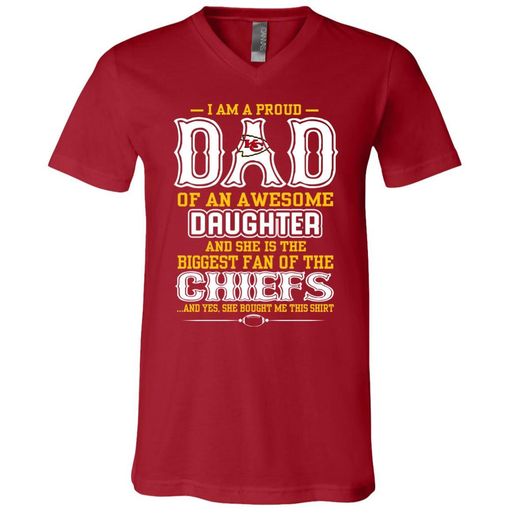 Proud Of Dad with Daughter Kansas City Chiefs Tshirt For Fan