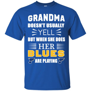 Cool Grandma Doesn't Usually Yell She Does Her St. Louis Blues T Shirts
