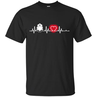 Heart Beat Red Nurse Midwives TShirt For Lover