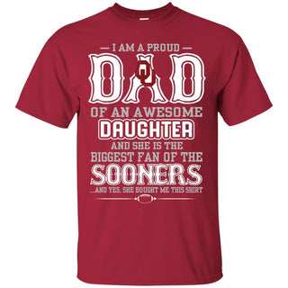 Proud Of Dad with Daughter Oklahoma Sooners Tshirt For Fan