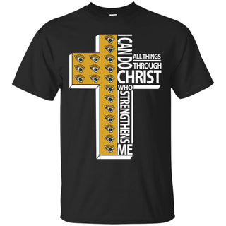 Gorgeous I Can Do All Things Through Christ Jacksonville Jaguars T Shirts