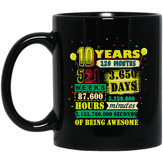 10th Birthday With Countdown And Being Awesome Mug