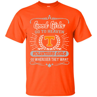 Good Girls Go To Heaven Tennessee Volunteers Girls Tshirt For Fans