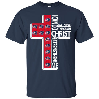I Can Do All Things Through Christ Columbus Blue Jackets Tshirt