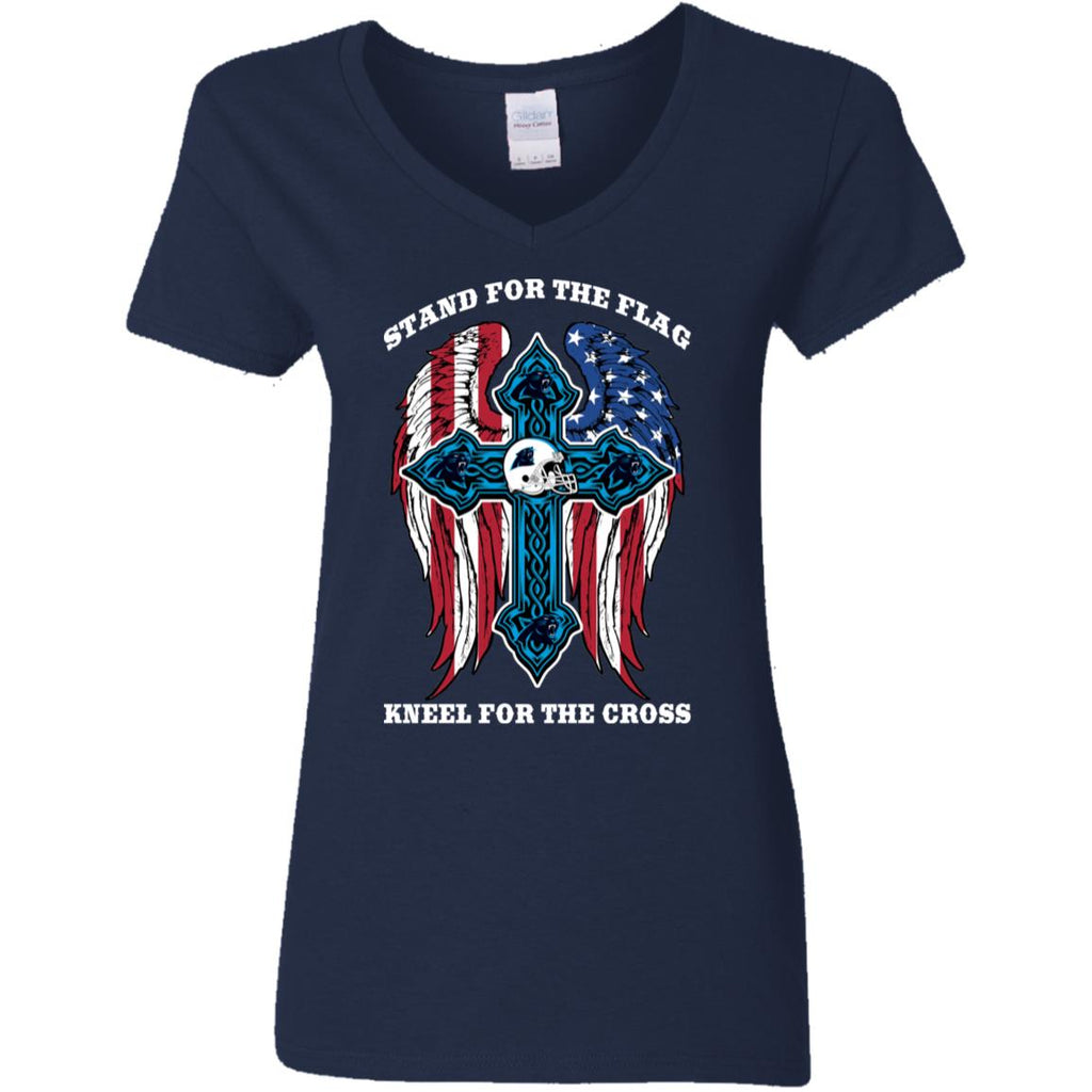 Incredible Stand For The Flag Kneel For The Cross Carolina Panthers Tshirt