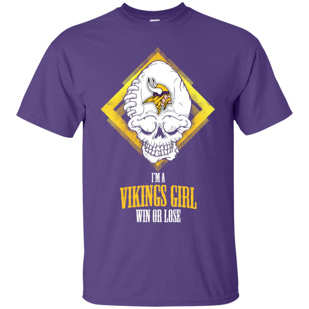 Minnesota Vikings Girl Win Or Lose Tee Shirt Halloween Gift