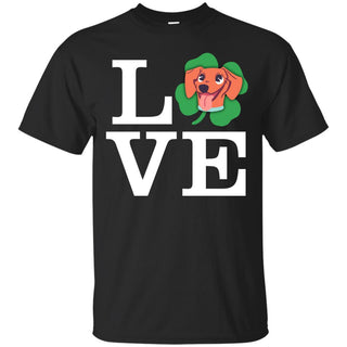 Funny Dachshund Dog Shirt Love Animals As Doxie Gift St. Patrick's Day