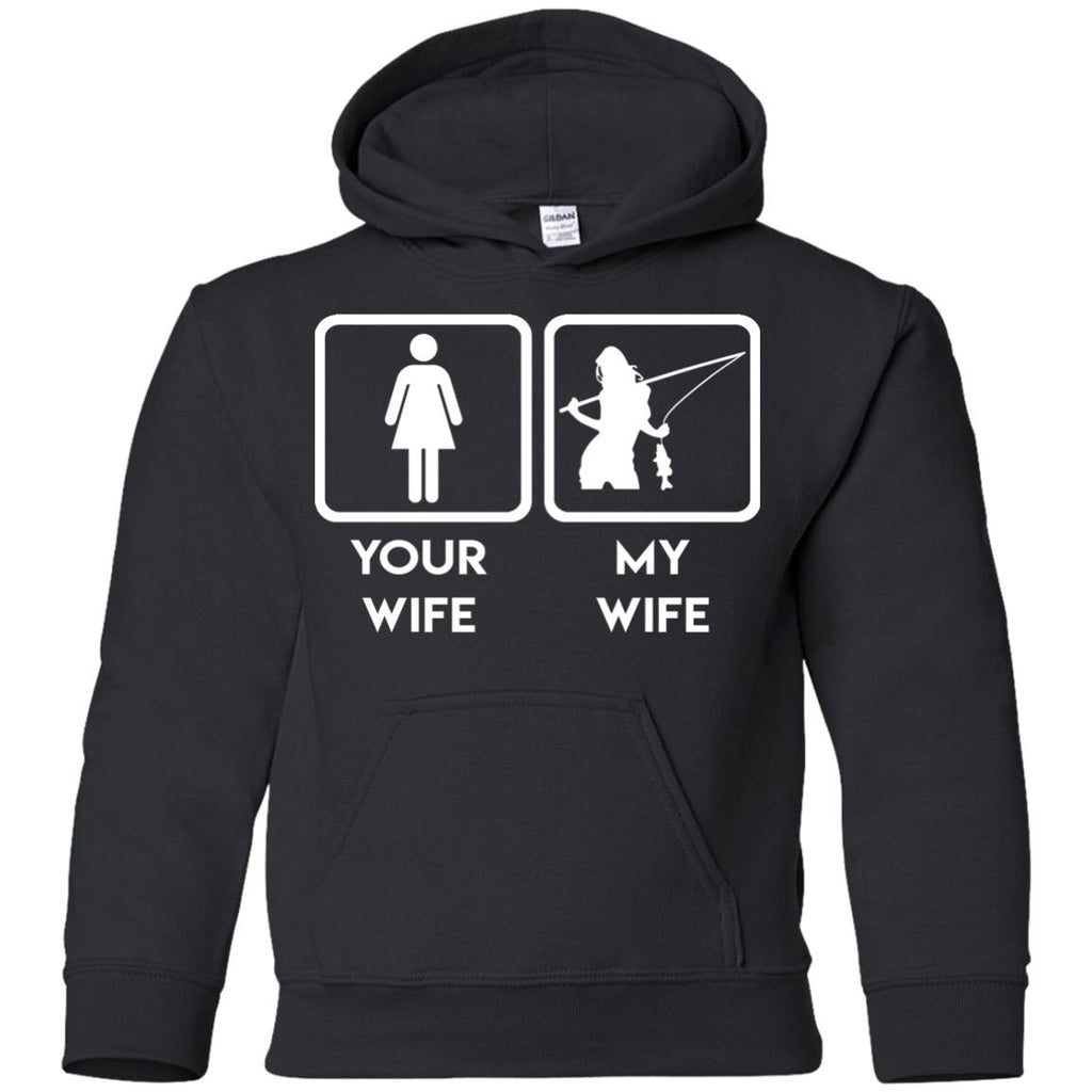 Funny Fishing Tshirt. Your wife, my wife fishing is best gift for you fisher lovers