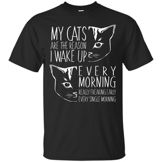 Nice Cat Tshirt My Cats Are The Reason I Wake Up is a cool gift