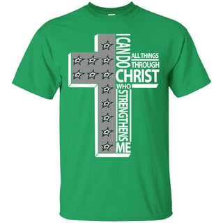 Gorgeous I Can Do All Things Through Christ Dallas Stars Tshirt