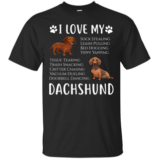I Love My Dachshund Tshirt For Doxie Dog Gift