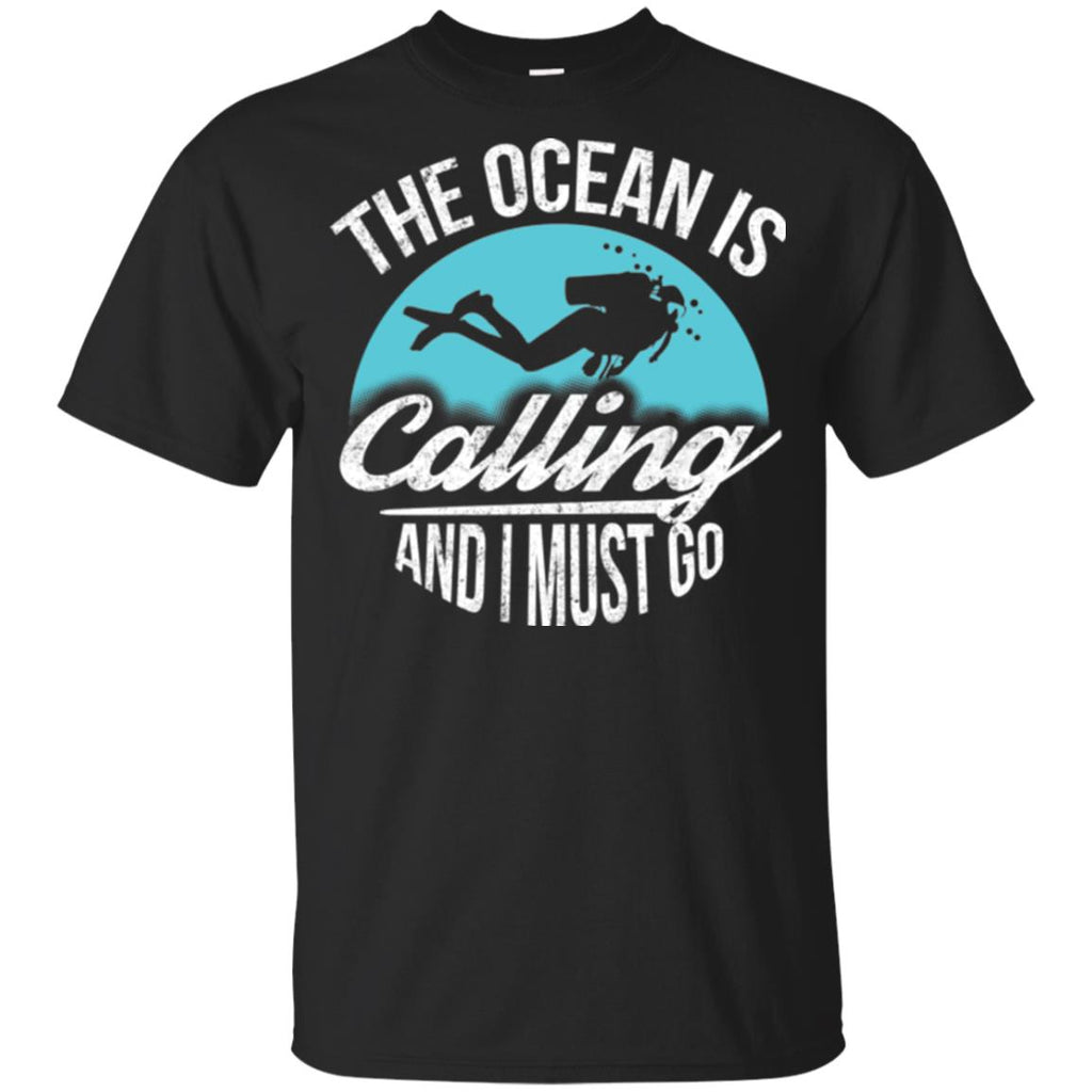 Nice Diving Tshirt The Diving Is Calling And I Must Go