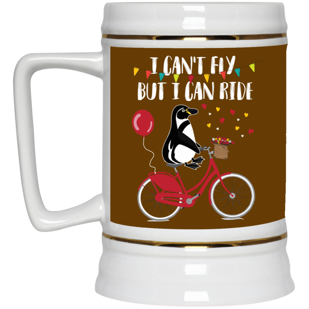 I Can't Fly But I Can Ride Bicycle Penguin Mugs