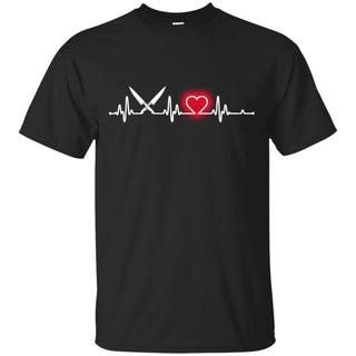 Heart Beat Red Chef Tshirt for Lover