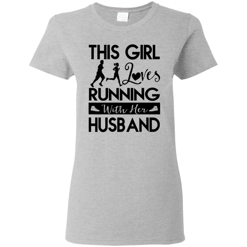 This Girl Loves Running With Her Husband Tshirt Gift