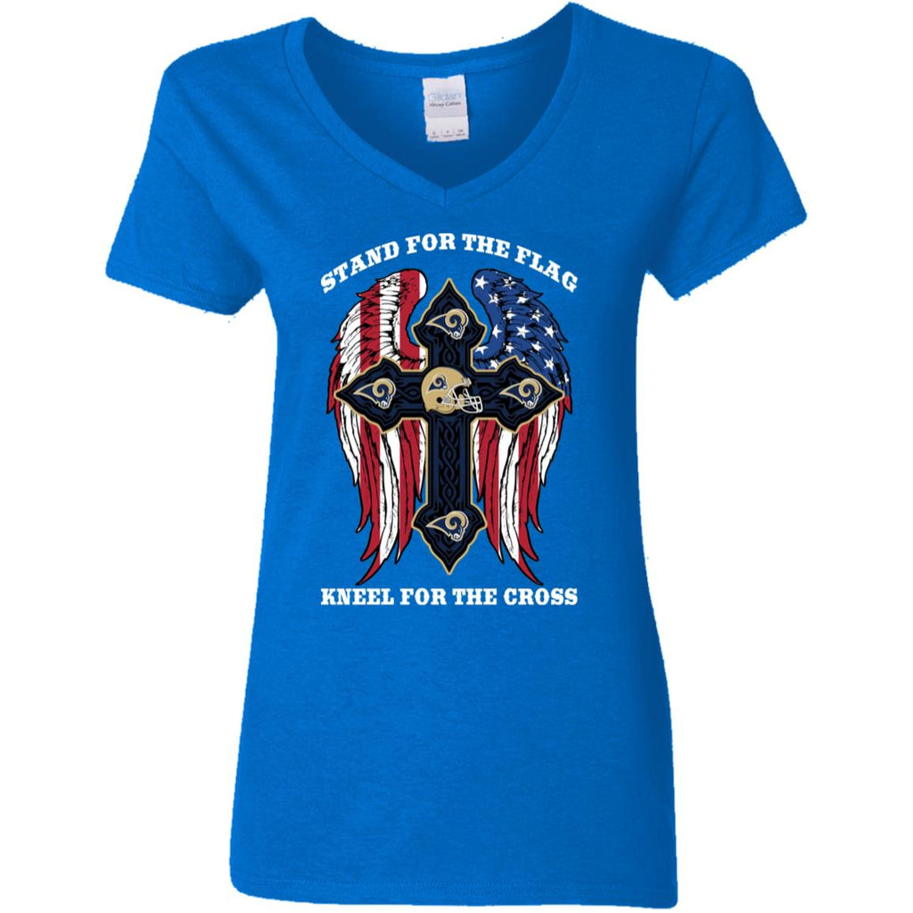Stand For The Flag Kneel For The Cross Los Angeles Rams Tshirt
