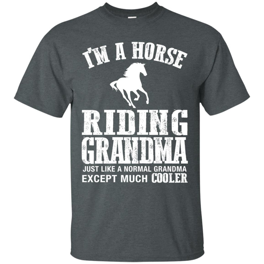 I'm A Horse Riding Grandma White Horse Tshirt for equestrian lady gift