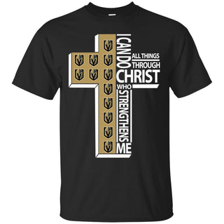 Gorgeous I Can Do All Things Through Christ Vegas Golden Knights T Shirts