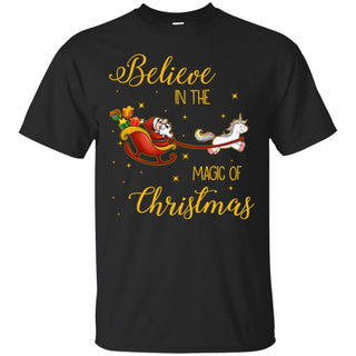Unicorn TShirt - Believe In The Magic Of Christmas Tee shirt