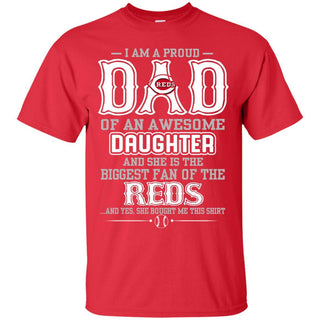 Proud Of Dad with Daughter Cincinnati Reds Tshirt For Fan