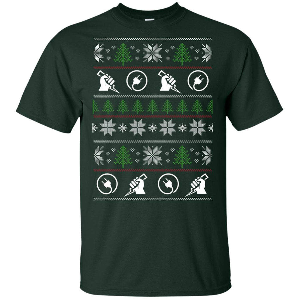 Ugly Sweater Electrician Symbol Tee Shirt Gift