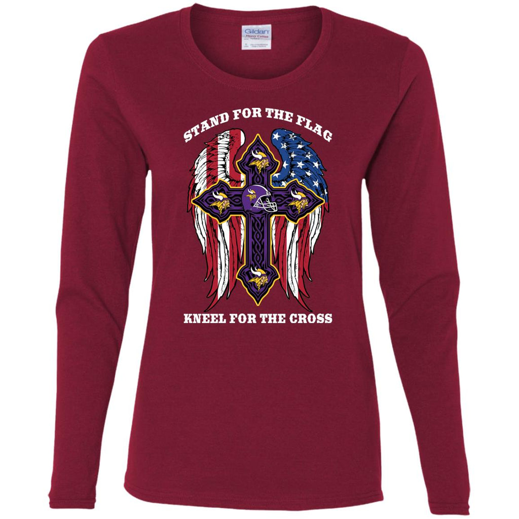 Stand For The Flag Kneel For The Cross Minnesota Vikings Tshirt
