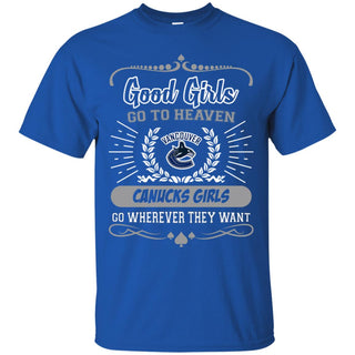 Good Girls Go To Heaven Vancouver Canucks Girls Tshirt For Fans