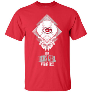 Cincinnati Reds Girl Win Or Lose Tee Shirt Gift