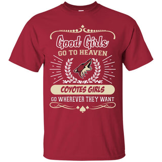 Good Girls Go To Heaven Arizona Coyotes Girls Tshirt For Fan