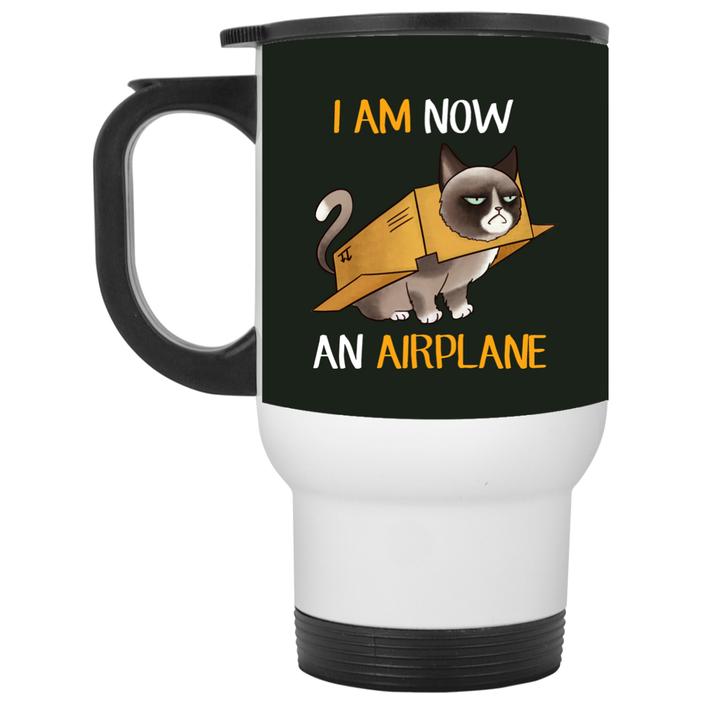 I Am Now An Airplane Cat Mugs