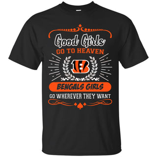 Good Girls Go To Heaven Cincinnati Bengals Girls T Shirts