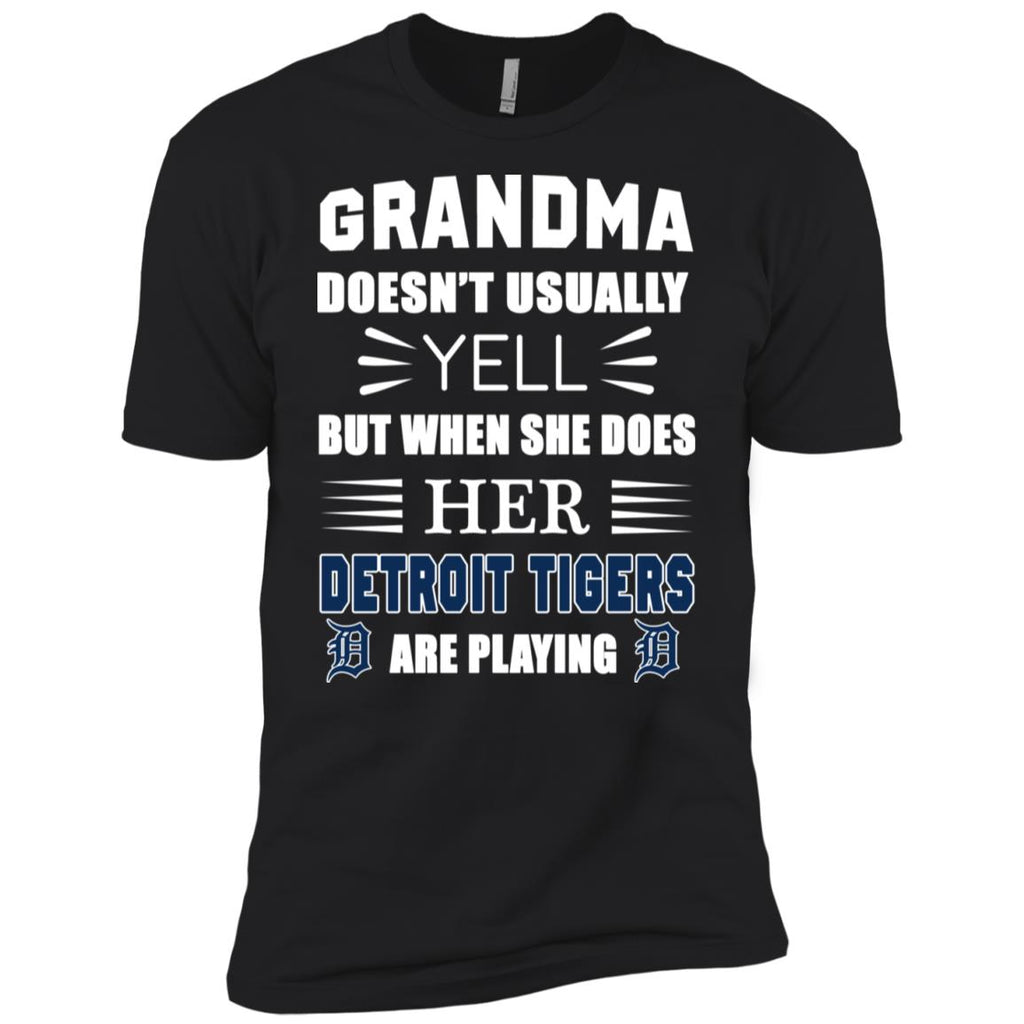 Cool Grandma Doesn't Usually Yell She Does Her Detroit Tigers Tshirt