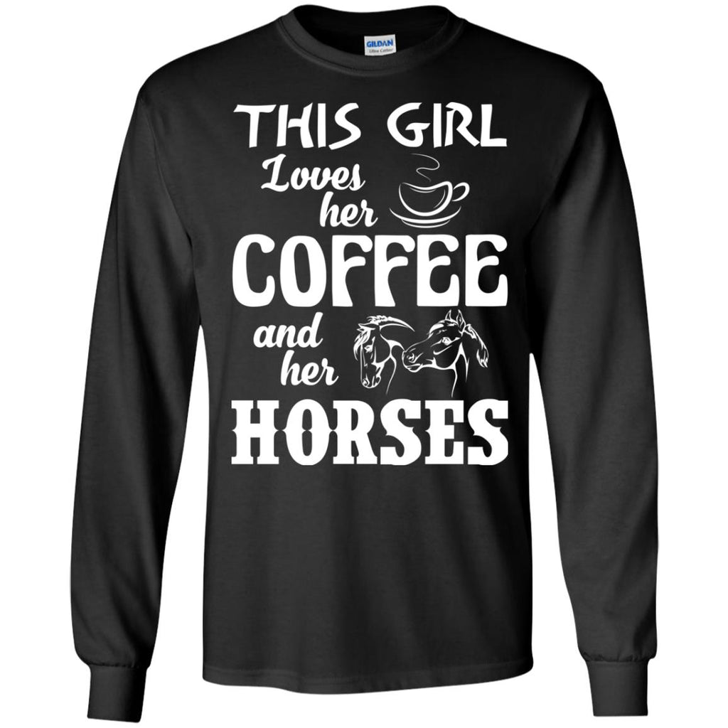 This Girl Love Her Coffee And Her Horse Tshirt For Equestrian Lover