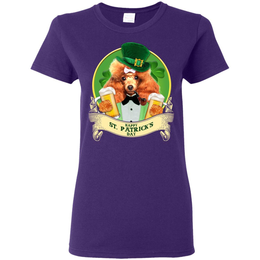 Funny Poodle Tshirt Happy St Patrick's Day Poo Dog Gift